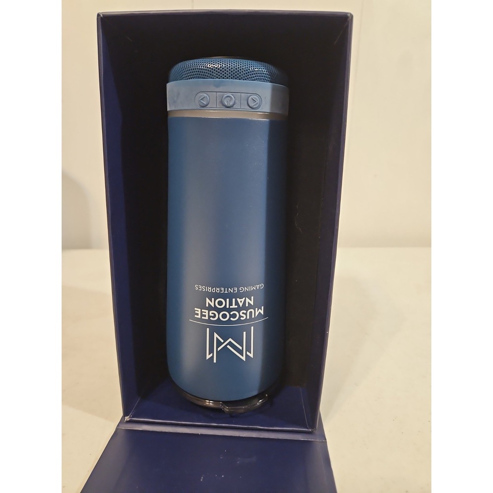 Travel Tumbler Bottle 20oz Water Resistant Bluetooth Speaker LED Muscogee Nation